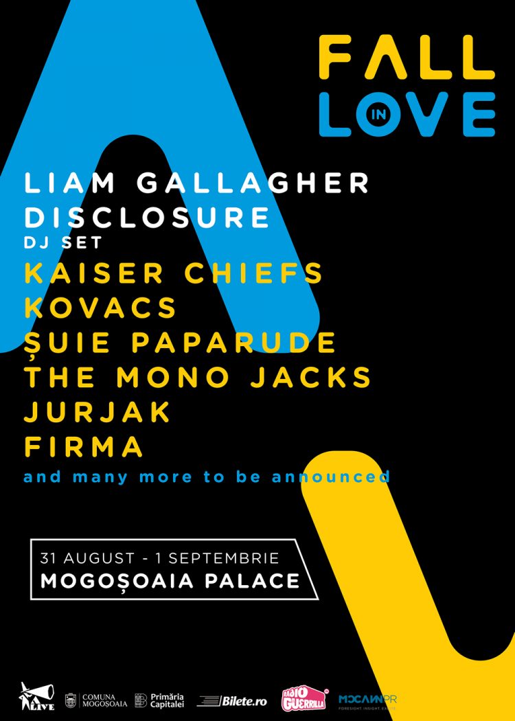 Fall in Love Festival prezintă:  Liam Gallagher, Disclosure Dj set, Kaiser Chiefs