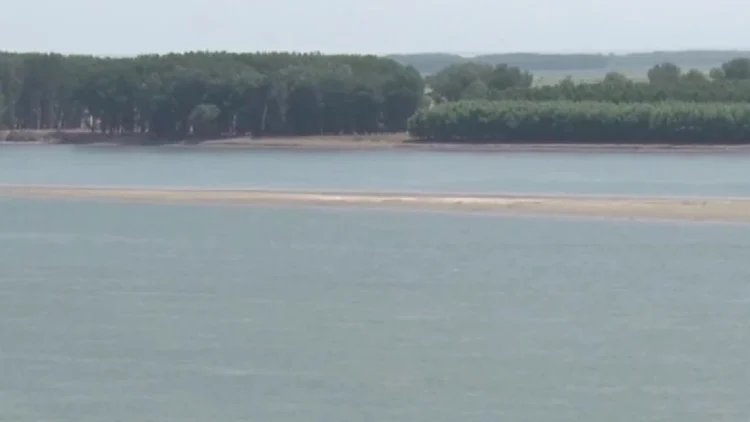 O nouă insulă a apărut pe Dunăre, din cauza secetei! Căldura face ravagii și în România