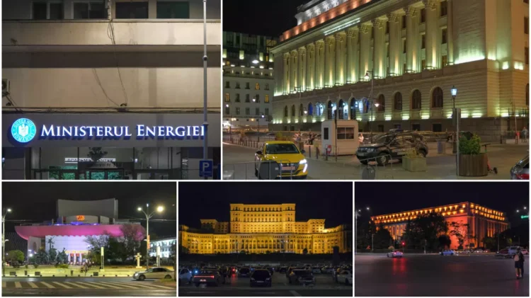 Economie la curent, doar în declarații. Instituțiile publice din România sunt luminate ca la festival
