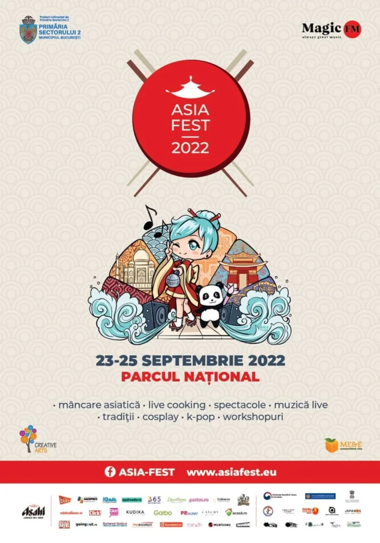 Cea de-a noua ediție a ASIA Fest va avea loc între 23 – 25 septembrie, în Parcul Național din București