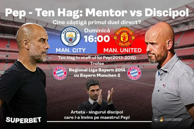 The Manchester derby. Crezi că Erik ten Hag îl poate învinge pe Guardiola?