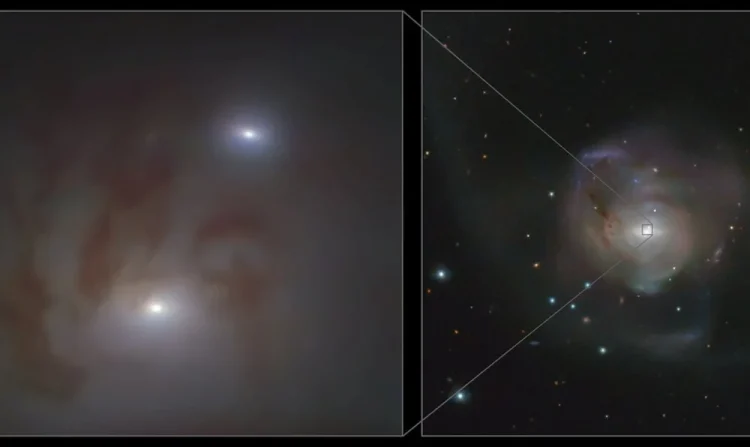 Găuri negre aflate pe traiectorie de coliziune, descoperite de observatorul Chandra al NASA