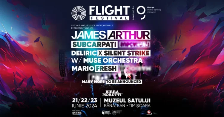 James Arthur, Subcarpați, Deliric x Silent Strike w/ Muse Orchestra și Mario Fresh sunt primii artiști anunțați la FLIGHT FESTIVAL
