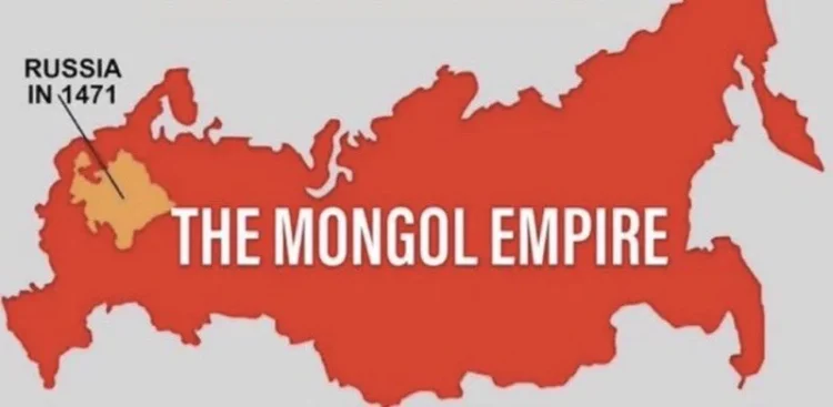 Fostul președinte al Mongoliei îl ironizează pe Putin cu o hartă care arată cât de mare era odinioară Imperiul Mongol și cât de mică era Rusia