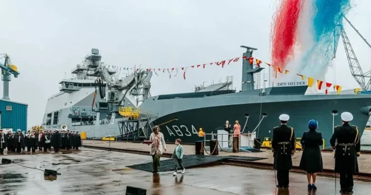 Damen Galați a livrat Marinei Olandeze una din cele mai mari nave militare construite în România