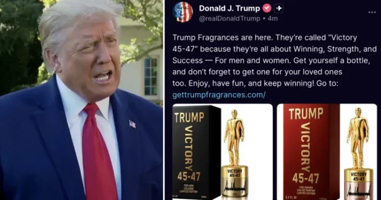 Donald Trump a transformat Casa Albă într-un bazar unde parfumul puterii costă 249 de dolari