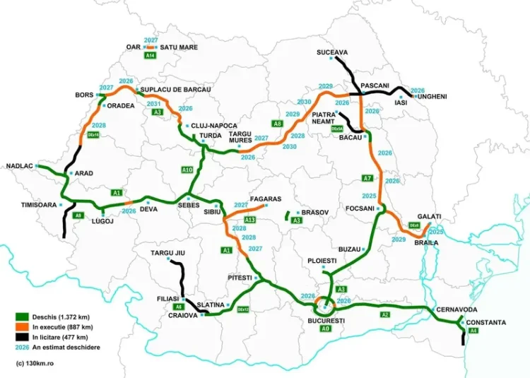 „Mica Unire” pe autostradă: Când vor fi legate Oltenia, Muntenia, Dobrogea și Moldova prin rețea continuă de drum de mare viteză