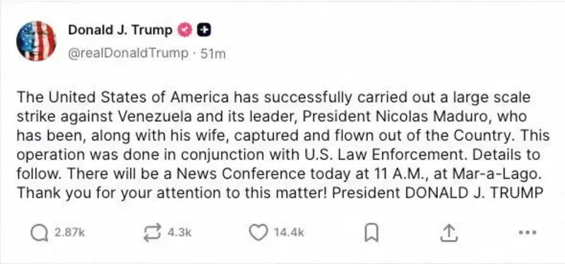 postare trump social media
