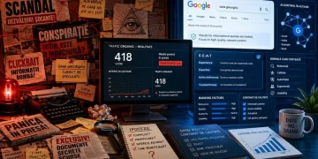 EXCLUSIV INTERGALACTIC! Gândul a demascat Oculta Mondială: Cum a stat Google de pază la ușa Oanei Gheorghiu și a furat click-urile presei „libere”