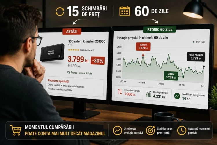 Un hard disk și-a schimbat prețul de cincisprezece ori în două luni. Cât de mult se mișcă piața online