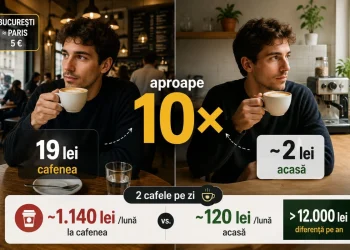 Un cappuccino în București costă cât la Paris, iar diferența față de o cafea făcută acasă a ajuns de zece ori